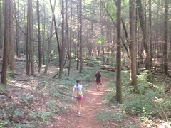 Kathryn and Sophie on the Dockery Lake Trail 