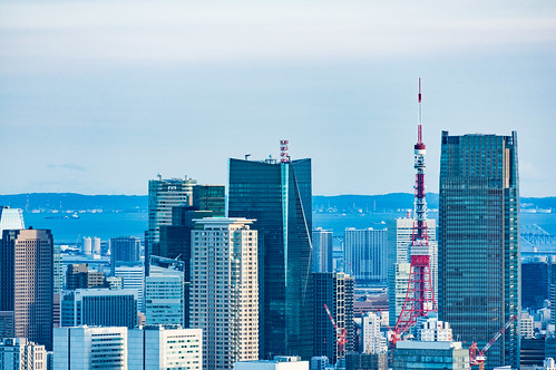 Tokyo skyscraper group and Tokyo Tower
