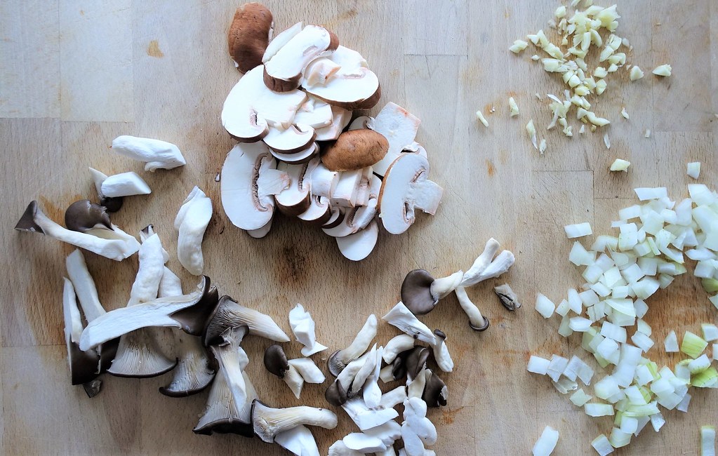 Mushrooms, Garlic & Onion