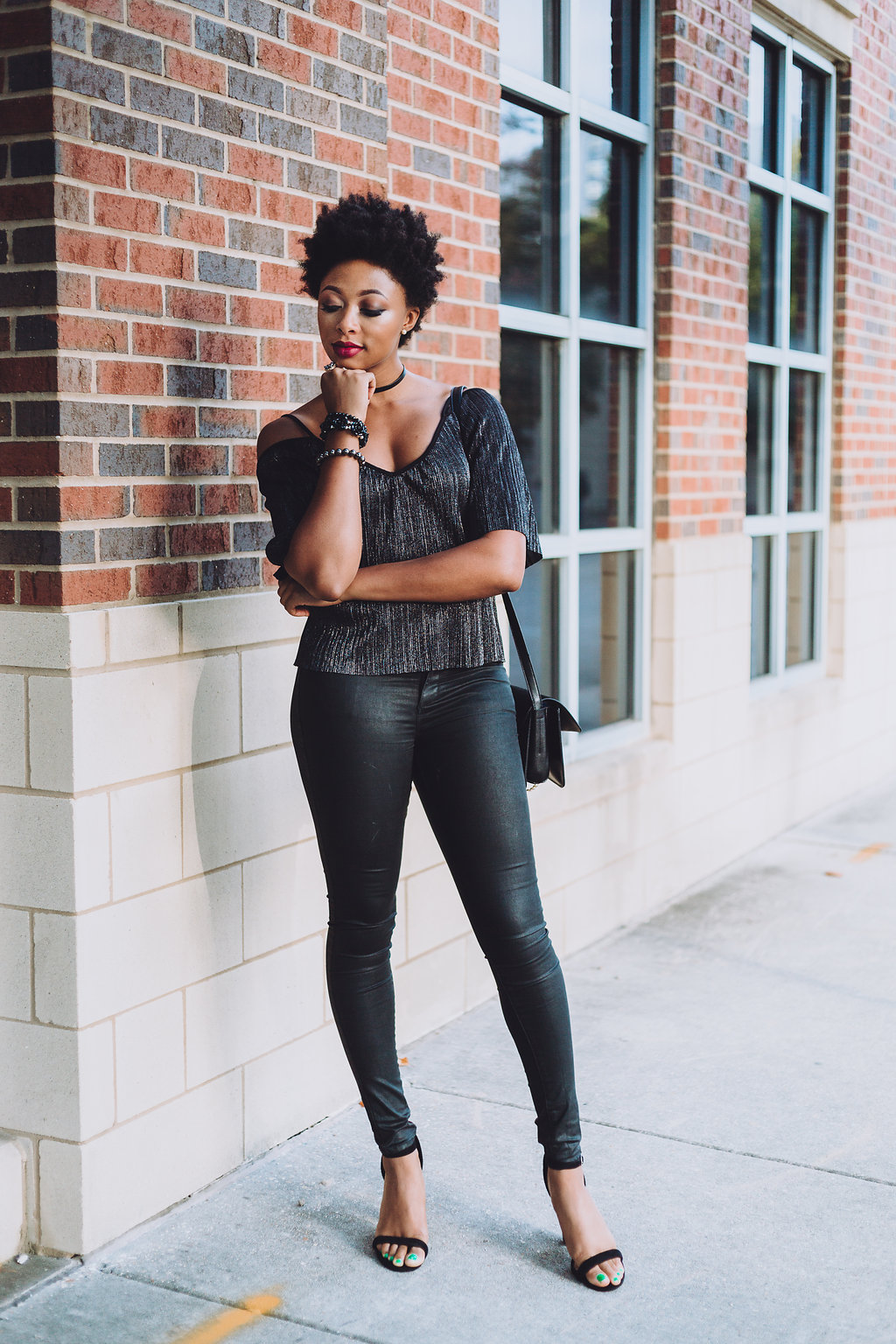 how to wear coated jeans, baton rouge fashion