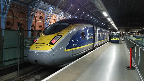 British Rail Class 374 in St.Pancras station, London, UK /October 23, 2016