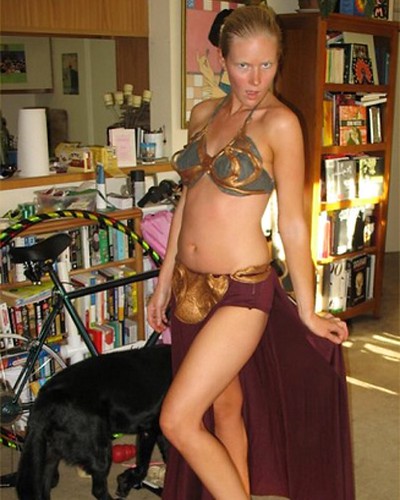 Dammit Carrie Fisher, you too?! And Josh and I were just talking about your new book coming out. Ugh. Here I am pre-Burning Man in 2009, trying on my Princess Leia costume. RIP, Carrie, you were one of a kind.