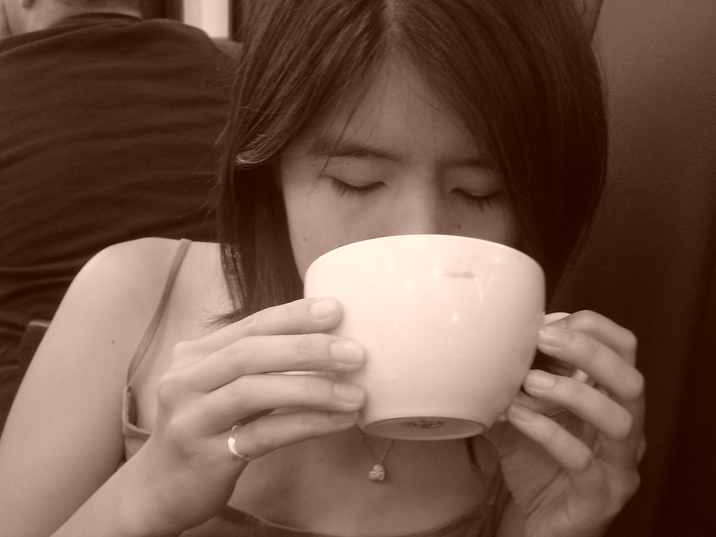 Girl Drinking Hot Chocolate