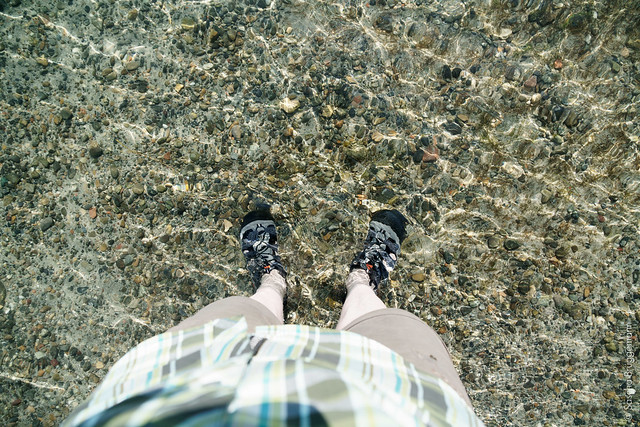 meine Füße im Rhein