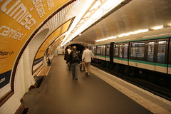 Subway at station Porte Maillot, Paris