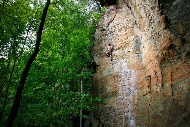  photo of rock climber in Red River Gorge