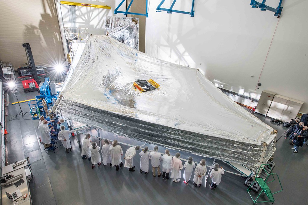 NASA's Webb Sunshield Stacks Up to Test!