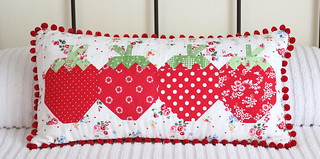 /strawberry social pillow