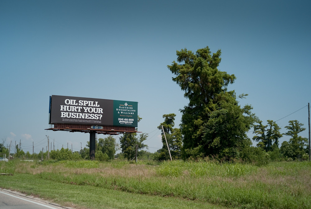 Oil spill advert