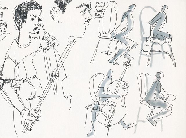 Sketchbook #100: Cello Practice