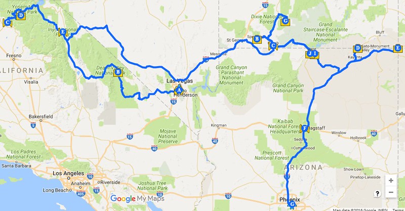9 дней: Национальные парки Юты и немного Калифорнии с Аризоной