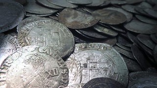 Silver coins buried during English Civil War