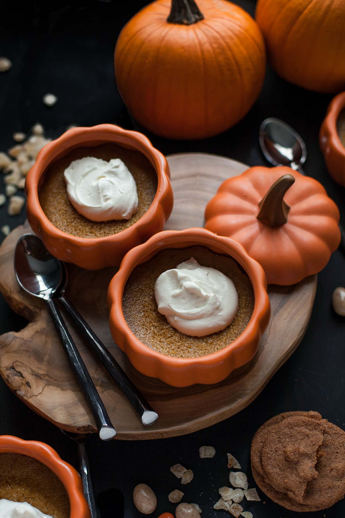 Baked Pumpkin Custards with Maple Mascarpone Whipped Cream - A ...