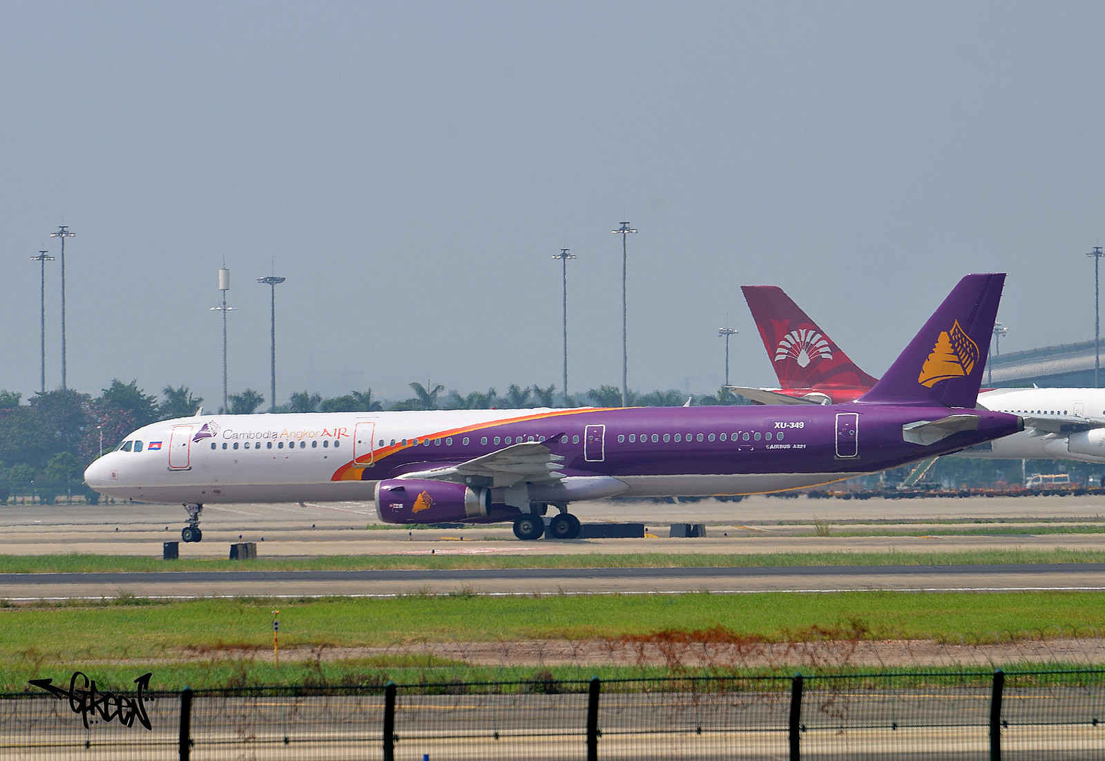 #Mr Green's Air#ANGKOR AIRWAYS (G6 )；Airbus 321;XU-349；Guangzhou Baiyun International Airport (CAN)
