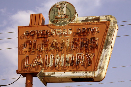 Governors Drive Cleaners neon sign - Huntsville, AL