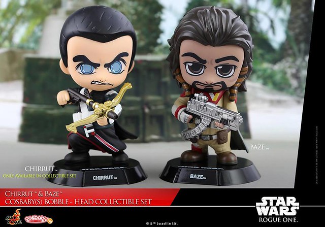 Chirrut & Baze Cosbaby Bobble-Head Set by Hot Toys