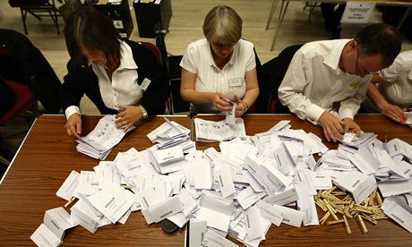 hand counting ballots
