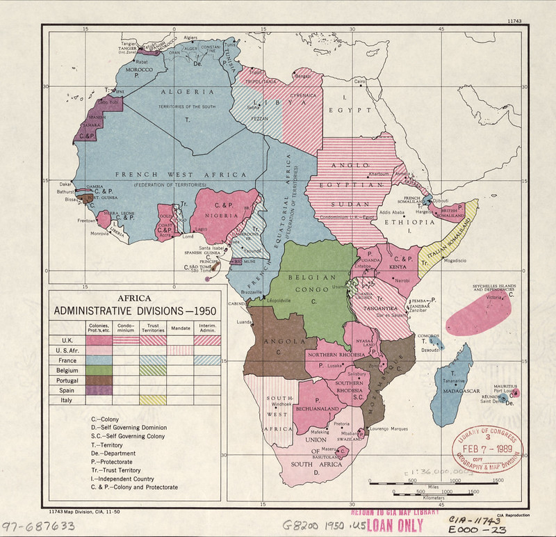 1950 Africa Administrative Divisions