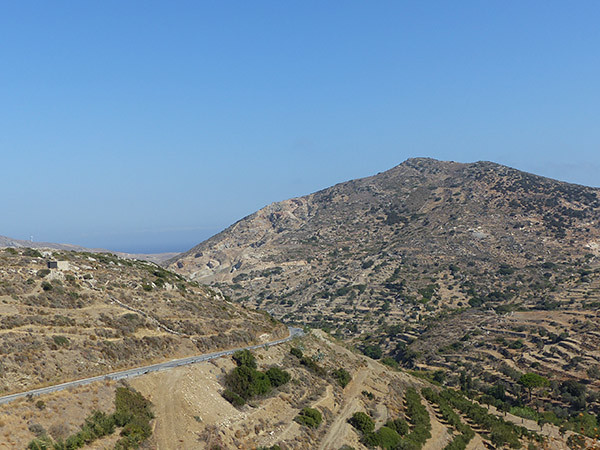 route de montagne à Naxos