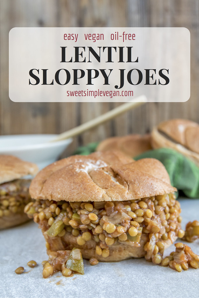 Vegan Lentil Sloppy Joes sweetsimplevegan.com