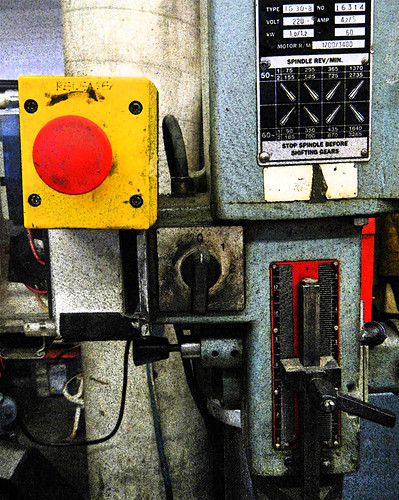 Panic Button in a Culture Crawl Metal Shop using 'Fresco' filter in Photoshop