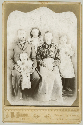 Cabinet Card Family of Five