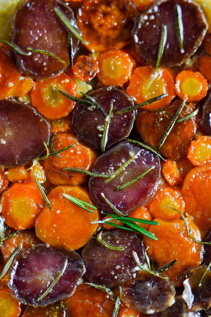 Carrot, Sweet Potato, and Purple Potato Tart Tatin | Things I Made Today
