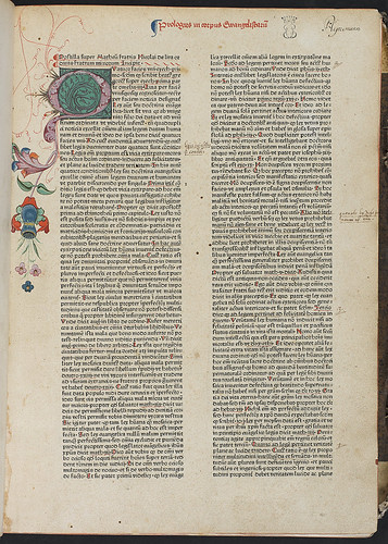 Nicolaus de Lyra: Postilla super totam Bibliam - Decorated initial