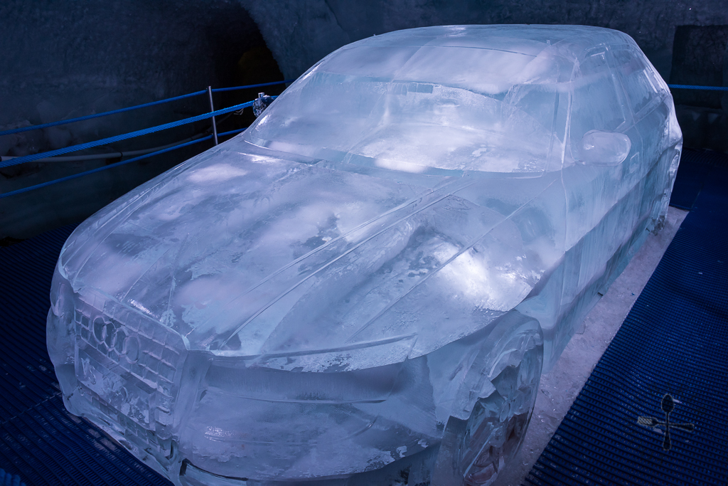 Audi car made of ice