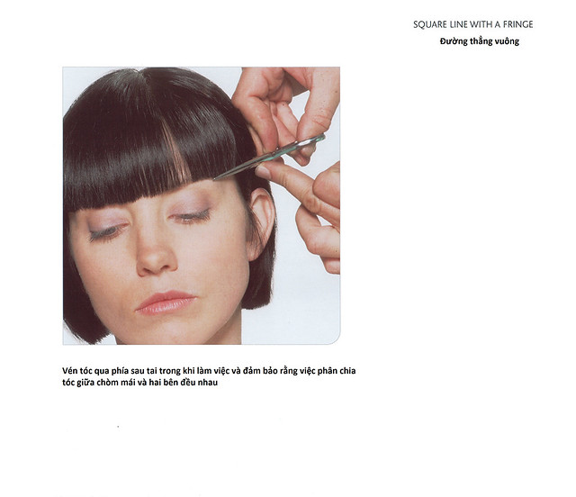 Tìm hiểu về đường thẳng vuông trong cắt tóc Giáo trình Vidal Sassoon