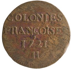 1721 Nine-denier copper reverse