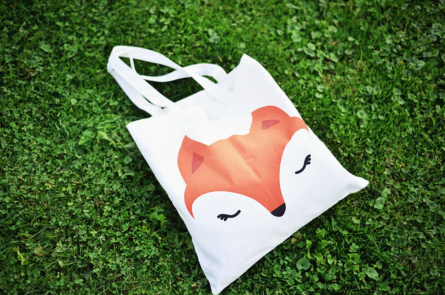 Fox print Tote Bag