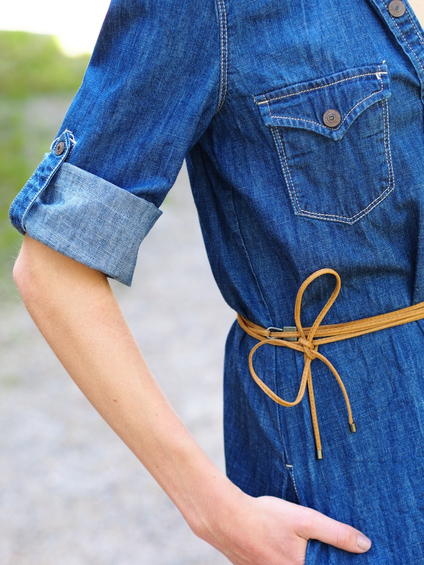 Chambray dress summer outfit