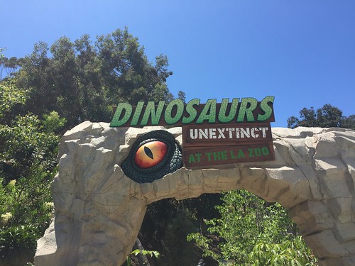 Dinosaurs at the zoo