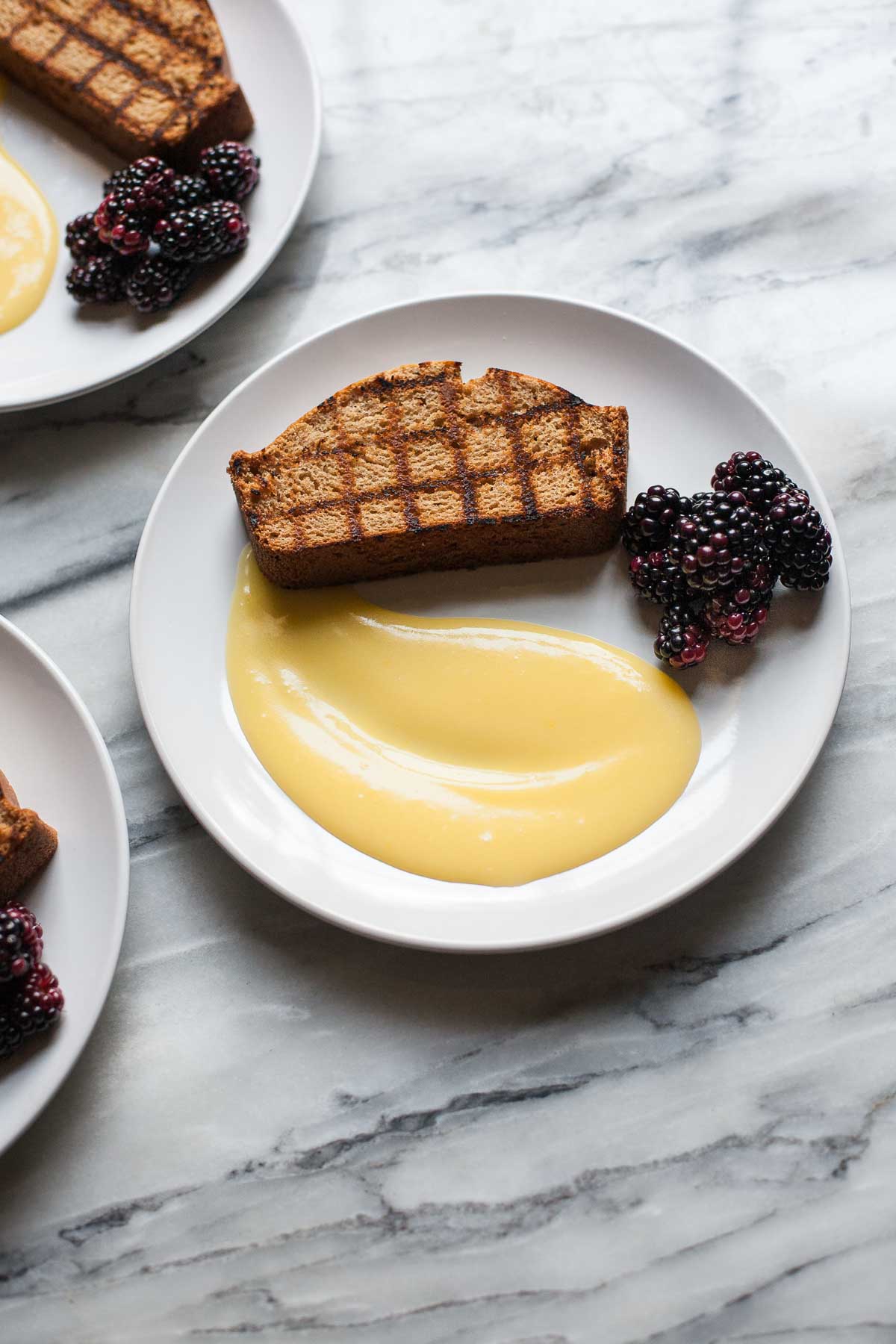 Grilled Pound Cake with Lemon Curd and Berries