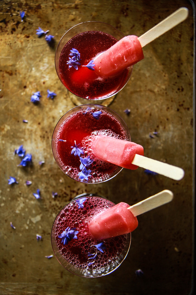 Red White and Blue Boozy Popsicle Cocktails from HeatherChristo.com
