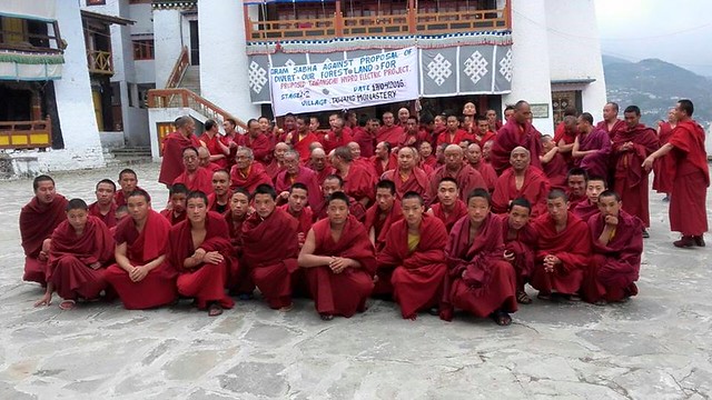 Lamas from the Tawang Monastery protest against Mega Dams.jpg