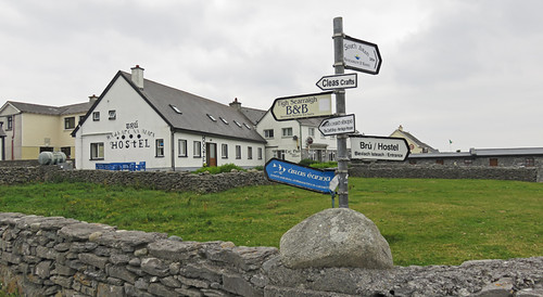 Directional signs in Inisheer, one of the Aran Islands in Ireland