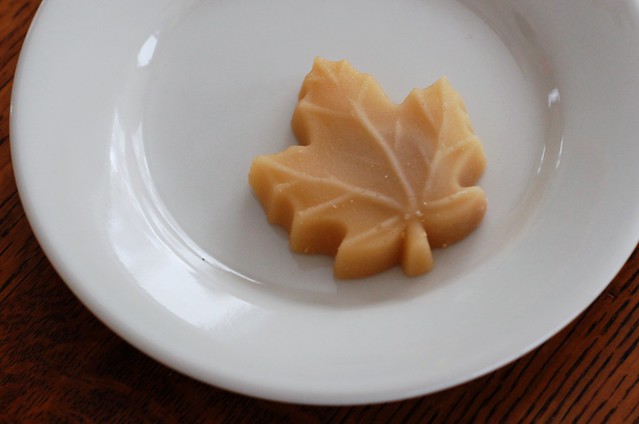 A maple sugar leaf by Eve Fox the Garden of Eating blog, copyright 2014