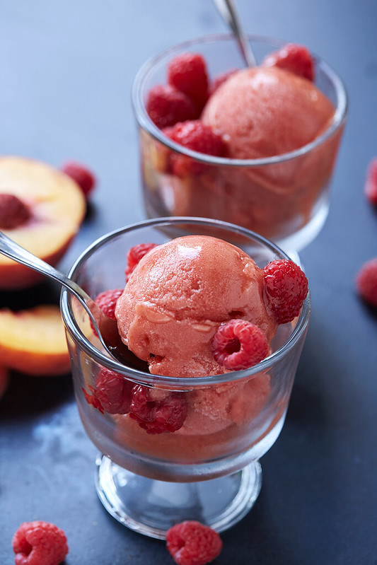 Peach Raspberry Sorbet