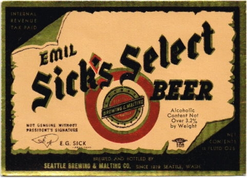 Sicks-Select-Beer-Labels-Seattle-Brewing--Malting-Co
