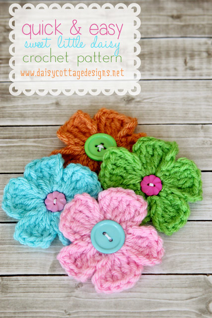 Free Crochet Patterns {Simple Daisy Crochet Pattern} - Daisy Cottage Designs