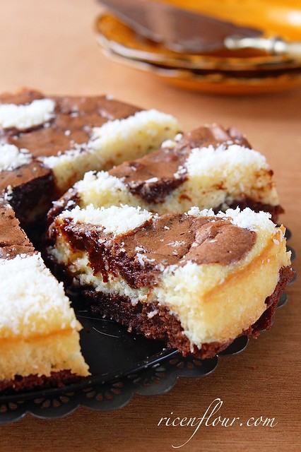 checkerboard coconut cheesecake brownie recipe 