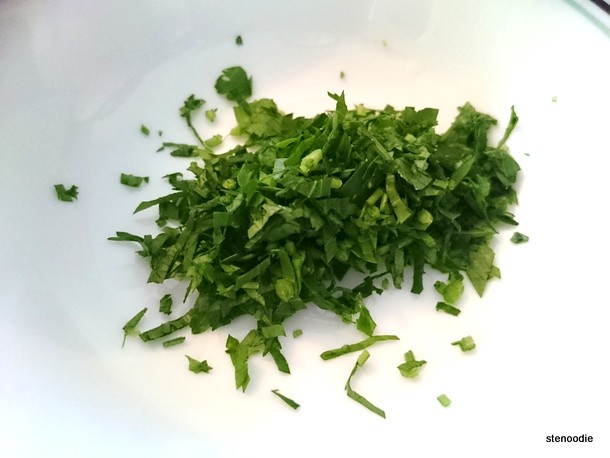  chopped up parsley