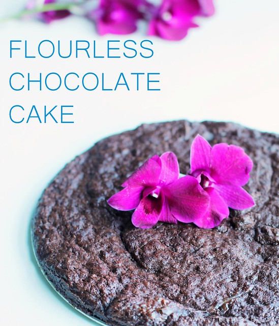 Flourless chocolate cake with orchid by little luxury list
