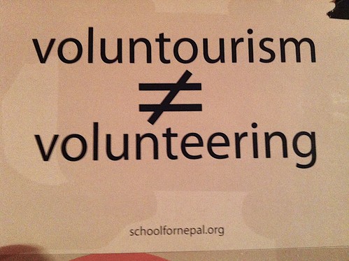 voluntourism ≠ volunteering