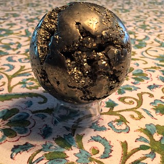 iron pyrite, fool's gold sphere 1 Aug 2016
