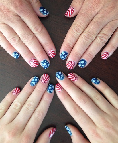 Fourth of July nail polish