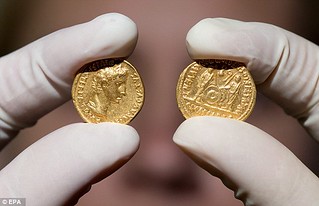 Two Roman gold coins found in Germany