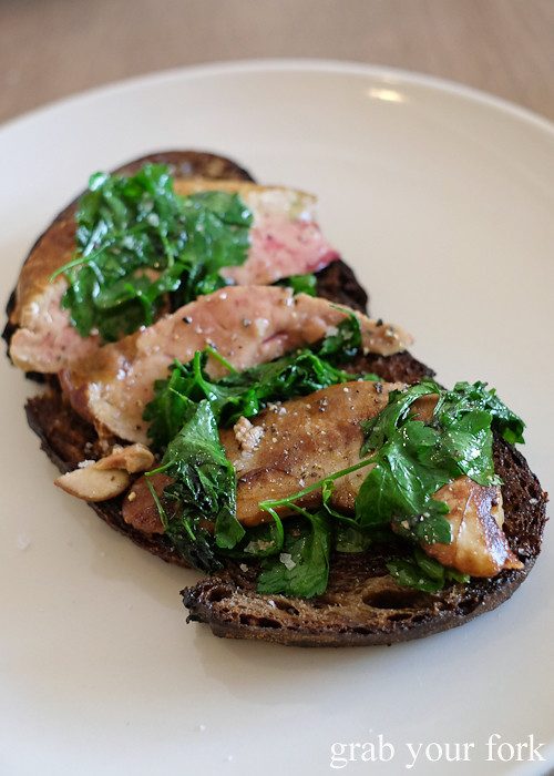 John Dory liver and parsley on toast at Saint Peter by Chef Josh Niland in Paddington Sydney